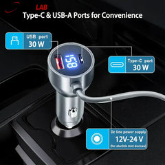 12V Starlink Mini DC Power Adapter for RV & Truck - 18AWG Cable with Voltmeter - Tesla Interior Accessories > Starlink