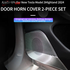 2024+ Tesla Model 3 Highland Stainless Steel Speaker & Air Vent Covers - Tesla Interior Accessories > Seat > Air Vent