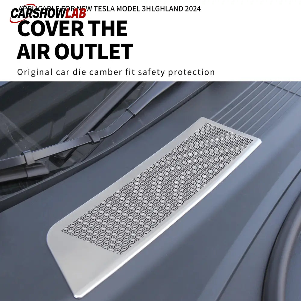 2024+ Tesla Model 3 Highland Stainless Steel Speaker & Air Vent Covers - Tesla Interior Accessories > Seat > Air Vent