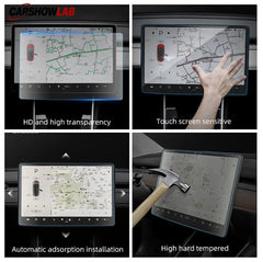 2025 Tesla Model Y Juniper Screen Protector Kit | 15.4’’ Front & 8’’ Rear Glass - HD Version / Dashboard Screen &
