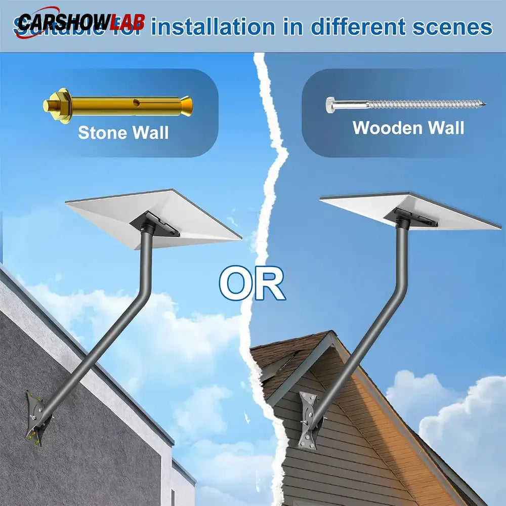 26’ Starlink Gen 3 Wall & Roof Mount | Adjustable Aluminum Satellite Bracket - Tesla Exterior Accessories > Starlink