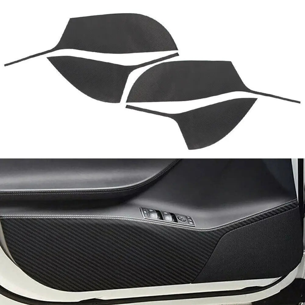4pc Carbon Fiber Door Anti-Kick Scuff Guard for Tesla Model 3 S X 2016-2020 - Tesla Interior Accessories > Doors >