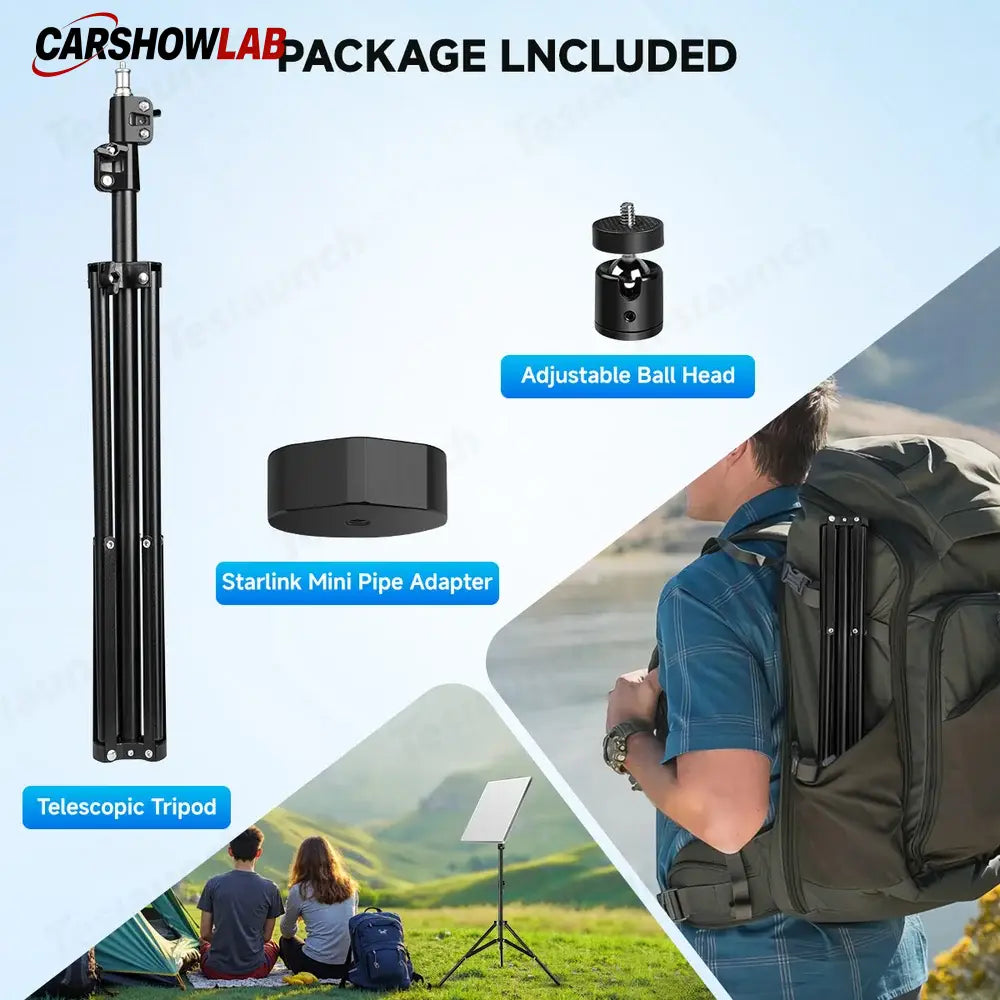 Adjustable 170cm Starlink Mini Tripod - Portable Satellite Mount for RV - Tesla Exterior Accessories > Starlink