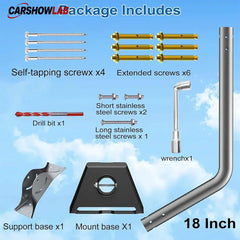 Adjustable Starlink Gen 3 Mount - 18’’ Extension Roof & Wall Kit for Standard Dish - Tesla Exterior Accessories >