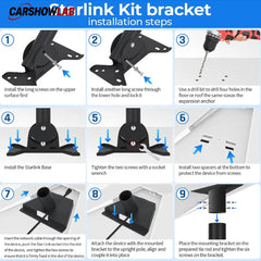 Adjustable Starlink Gen 3 Mounting Kit - Weatherproof Roof Pole Mount & Hardware - Tesla Exterior Accessories > Starlink