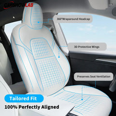 All-Inclusive Tesla Model Y 7 Seater Seat Cover - 40/60 Split Bench - Tesla Interior Accessories > Seat > Cushion