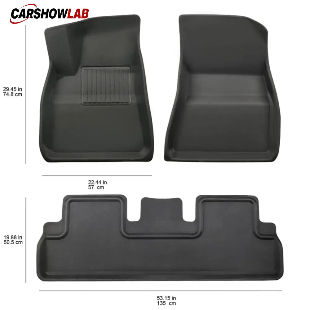 All Weather Floor Mats for Tesla Model 3 Highland 2024+ | Waterproof Protection - Tesla Interior Accessories > Floor Mat