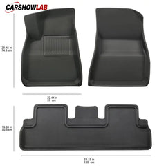 All Weather Floor Mats for Tesla Model 3 Highland 2024+ | Waterproof Protection - Tesla Interior Accessories > Floor Mat