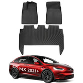 All-Weather TPE Floor Mats for Tesla Model X 2021+ | Interior & Cargo Liner Set - Tesla Interior Accessories > Floor Mat