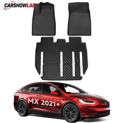 All-Weather TPE Floor Mats for Tesla Model X 2021+ | Interior & Cargo Liner Set - Tesla Interior Accessories > Floor Mat