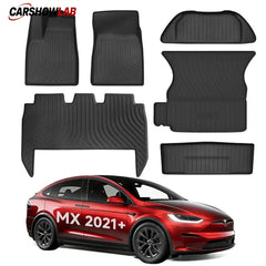 All-Weather TPE Floor Mats for Tesla Model X 2021+ | Interior & Cargo Liner Set - Tesla Interior Accessories > Floor Mat
