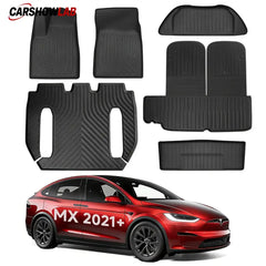 All-Weather TPE Floor Mats for Tesla Model X 2021+ | Interior & Cargo Liner Set - Tesla Interior Accessories > Floor Mat