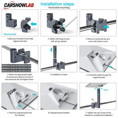 Aluminum Pole Mount for Starlink Mini - Adjustable 0.8-1.97’’ Clamp for RV & Roof - Tesla Exterior Accessories >