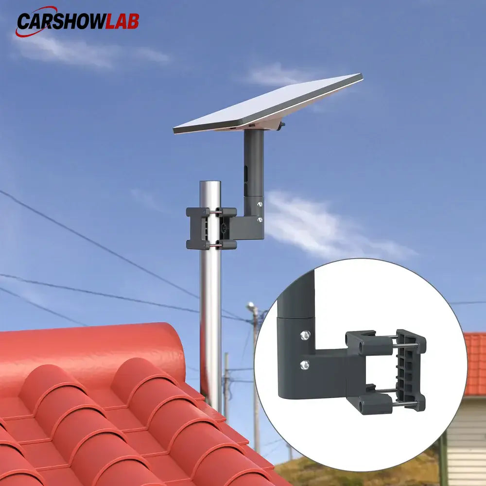 Aluminum Pole Mount for Starlink Mini - Adjustable 0.8-1.97’’ Clamp for RV & Roof - Tesla Exterior Accessories >