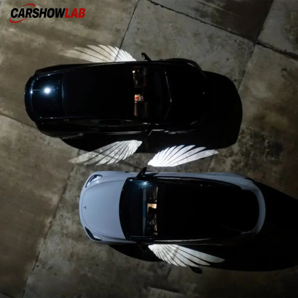 Angel Wing Mirror Puddle Lights for Tesla Model 3 & Model Y Accessories - Tesla Exterior Accessories >Welcome Projector