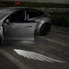 Angel Wing Mirror Puddle Lights for Tesla Model 3 & Model Y Accessories - Tesla Exterior Accessories >Welcome Projector