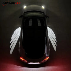Angel Wing Mirror Puddle Lights for Tesla Model 3 & Model Y Accessories - Tesla Exterior Accessories >Welcome Projector