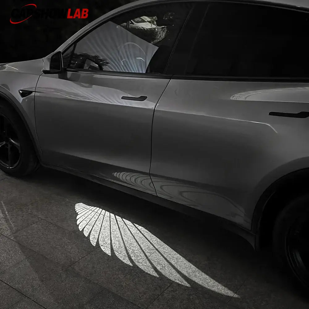 Angel Wing Mirror Puddle Lights for Tesla Model 3 & Model Y Accessories - Tesla Exterior Accessories >Welcome Projector