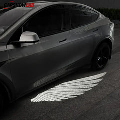 Angel Wing Mirror Puddle Lights for Tesla Model 3 & Model Y Accessories - Tesla Exterior Accessories >Welcome Projector