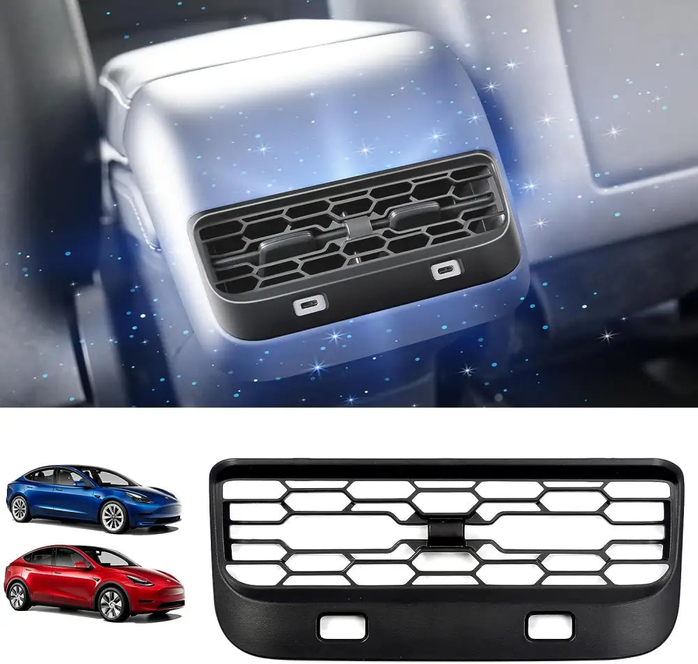 Anti-Clogging Rear Air Vent Cover for Tesla Model 3 & Model Y Accessories - Tesla Interior Accessories > Seat > Air