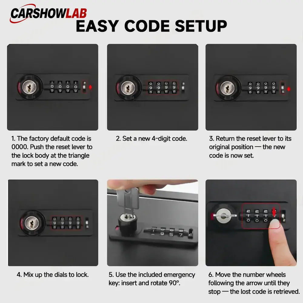 Anti-Theft Console Lock Box for 2024+ Tesla Model 3 Highland & 2025+ Model Y - Tesla Interior Accessories > Center