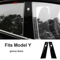 B-Pillar Protective Film for Tesla Model Y 2021-2024 | Glossy Black Anti-Scratch - Tesla Exterior Accessories >