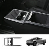 Carbon Fiber Cup Holder Panel for Cybertruck - Premium Interior Protection Trim - Matte Carbon Fiber - Tesla Interior