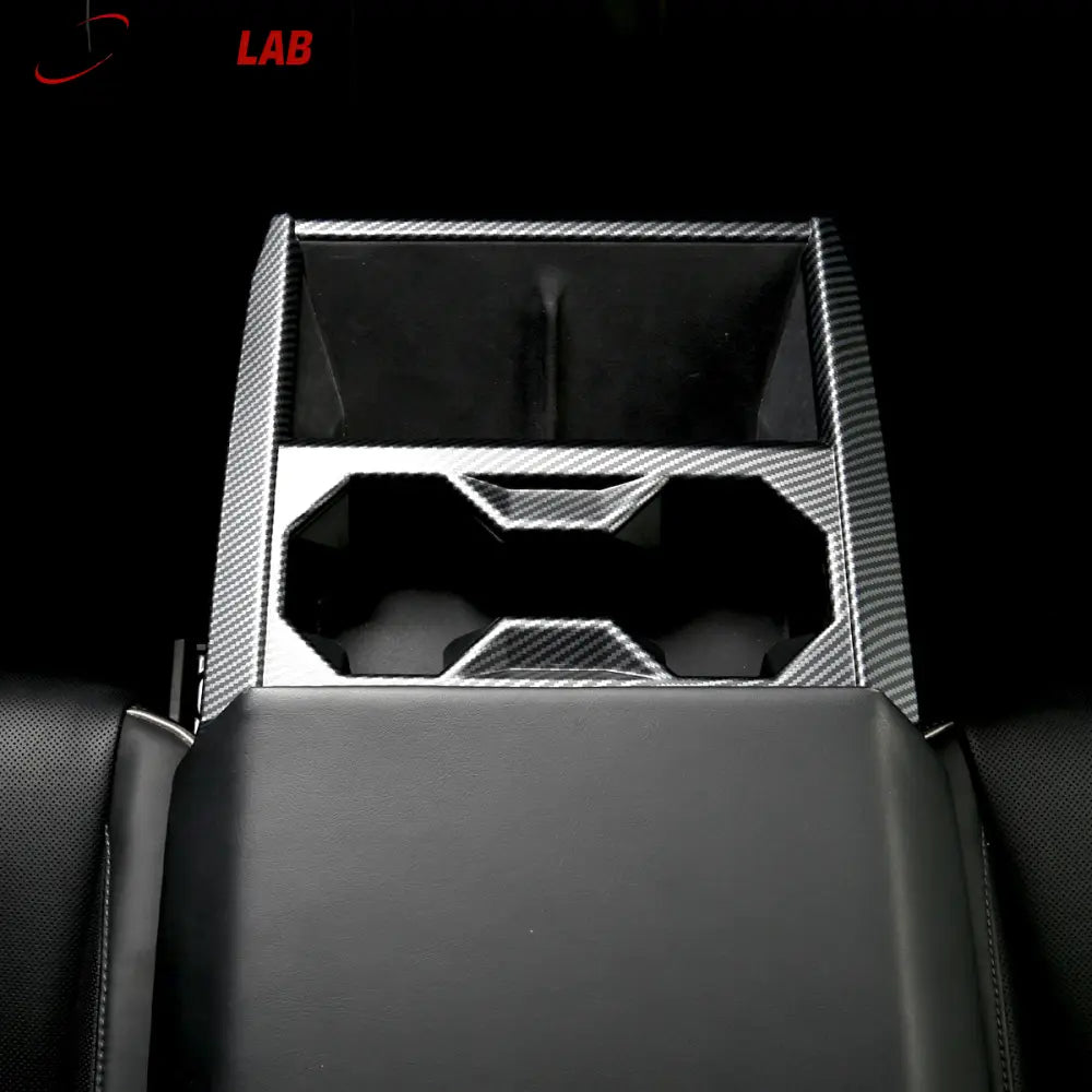 Carbon Fiber Cup Holder Panel for Cybertruck - Premium Interior Protection Trim - Matte Carbon Fiber - Tesla Interior