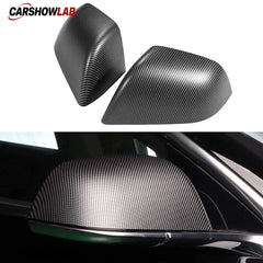 Carbon Fiber Pattern Mirror Caps for Tesla Model 3 | ABS Side Mirror Housing - Tesla Exterior Accessories > Exterior