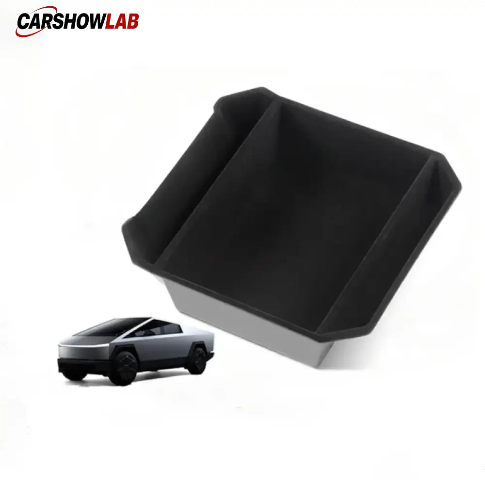 Center Console Storage Box for Tesla Cybertruck 2024+ | Anti-Slip Flocked Liner - Tesla Interior Accessories >