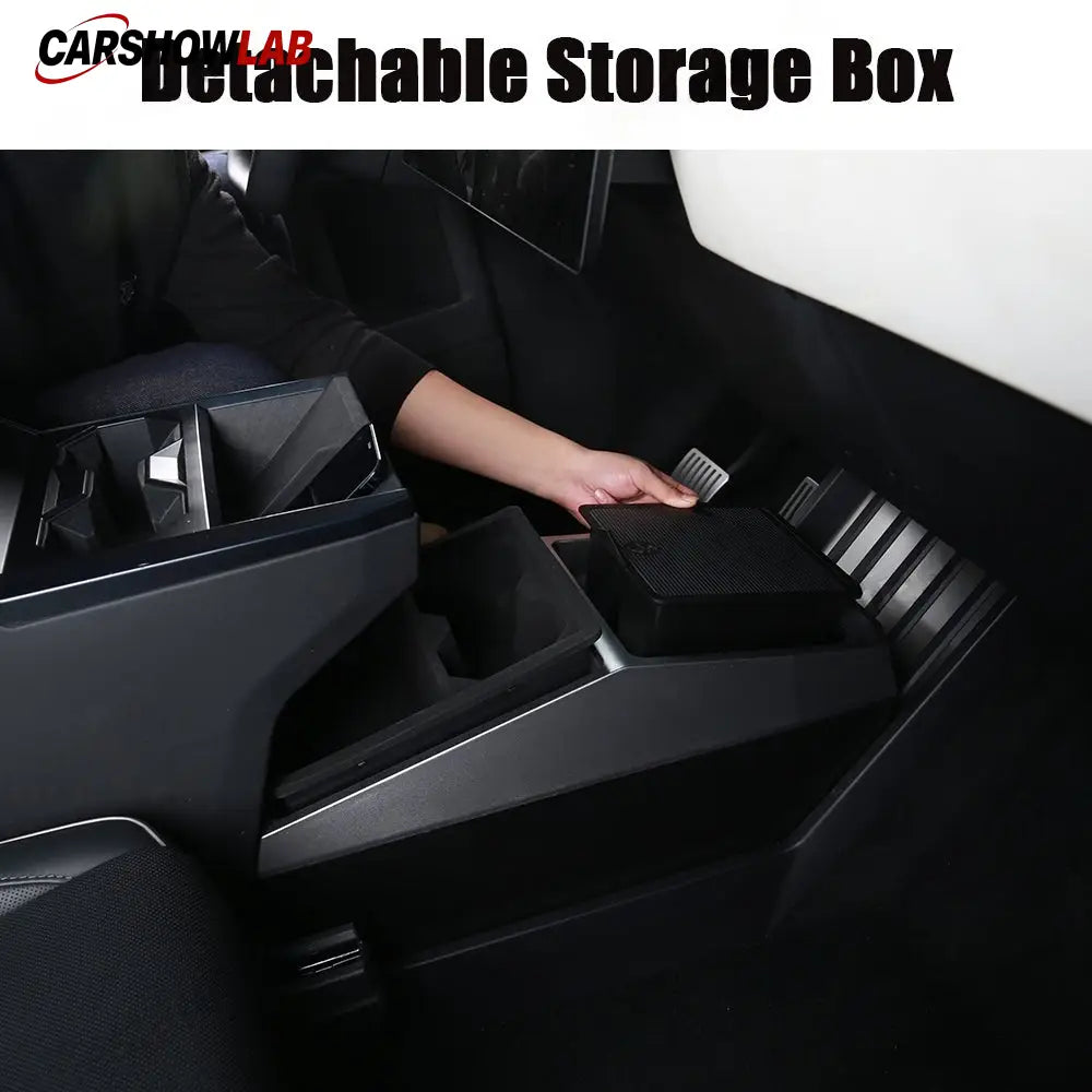Cybertruck Center Console Floor Storage Box | Tesla Interior Accessories - overstock