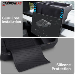 Cybertruck Center Console Organizer - Behind Screen Storage with DIY Mount - overstock