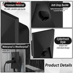Cybertruck Style Tesla Charger Organizer - Waterproof Wall Mount for Model Y/3/X - Tesla Exterior Accessories > Charger
