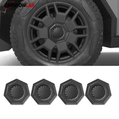 Cybertruck Wheel Center Caps & Lug Nut Covers - Rust Protection Heptagonal 4pcs - Tesla Exterior Accessories > Wheel >