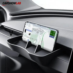 Dashboard Storage Organizer & Phone Mount for Tesla Model Y 2025 & Model 3 2024 - Tesla Interior Accessories >