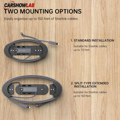 Ethernet Cable Management Mount for Starlink Gen 3/2 - Fits 150ft Cable - Tesla Interior Accessories > Starlink