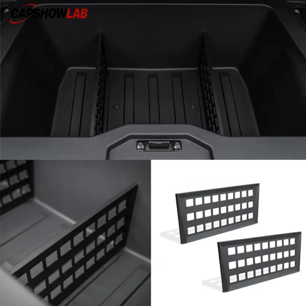Gear Locker Storage Dividers for Tesla Cybertruck - Custom Fit Trunk Baffles - overstock
