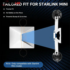 Heavy Duty Car Suction Mount for Starlink Mini - Portable RV Window Kit - Tesla Interior Accessories > Starlink