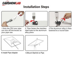 Heavy Duty Starlink Mini Roof Rack Mount | 22-28mm Round Tube Clamp - Tesla Exterior Accessories > Starlink