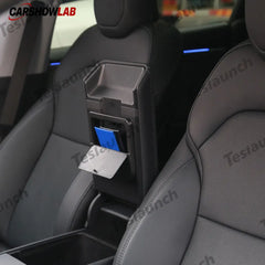 Hidden Armrest Organizer for 2025+ Tesla Model Y Juniper | Storage Box - Tesla Interior Accessories > Center Console >