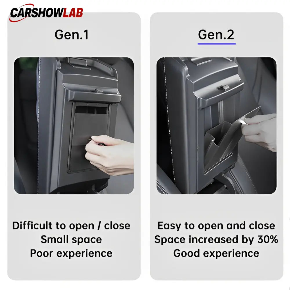 Hidden Armrest Organizer for Tesla Model 3 & Model Y - Secret Storage Box 2017-24 - Tesla Interior Accessories > Center