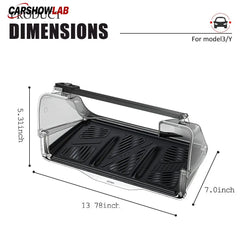 Hidden Center Screen Storage Box for Tesla Model 3 Y | Lower Console Organizer - Tesla Interior Accessories > Center