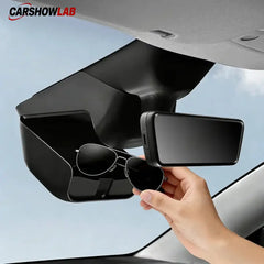 Hidden Sunglasses Case for Tesla Model Y 2025+ Juniper | Overhead Storage - Model Y Juniper 2025+ - Tesla Interior