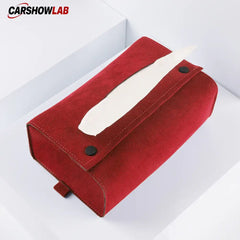 Luxury Alcantara Car Tissue Holder for Tesla Model 3 Y X S | Suede Interior Decor - Tesla Interior Accessories > Seat >