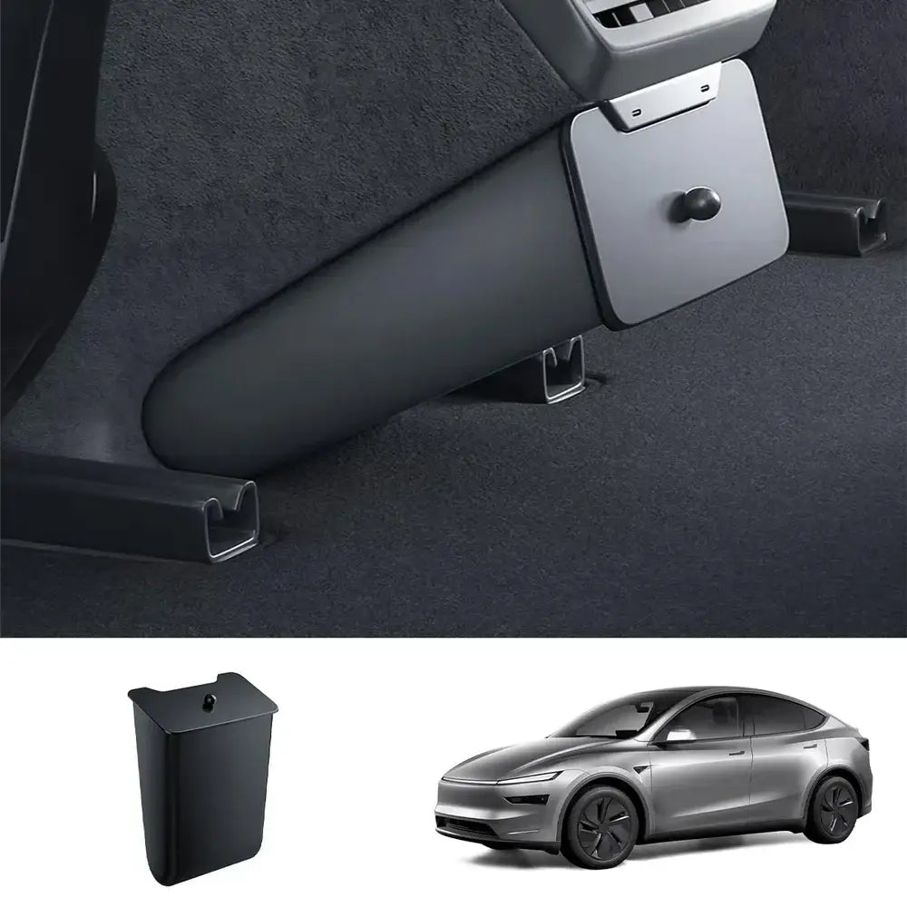 Magnetic Rear Seat Organizer & Trash Can for Tesla Model Y Juniper 2025+ - Tesla Interior Accessories > Seat >