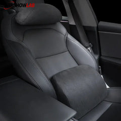 Premium Alcantara Tesla Neck & Back Support - Memory Foam Pillow for Model 3/Y - Tesla Interior Accessories > Seat >