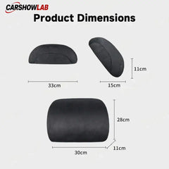 Premium Alcantara Tesla Neck & Back Support - Memory Foam Pillow for Model 3/Y - Tesla Interior Accessories > Seat >