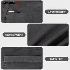 Premium Alcantara Tesla Neck & Back Support - Memory Foam Pillow for Model 3/Y - Tesla Interior Accessories > Seat >