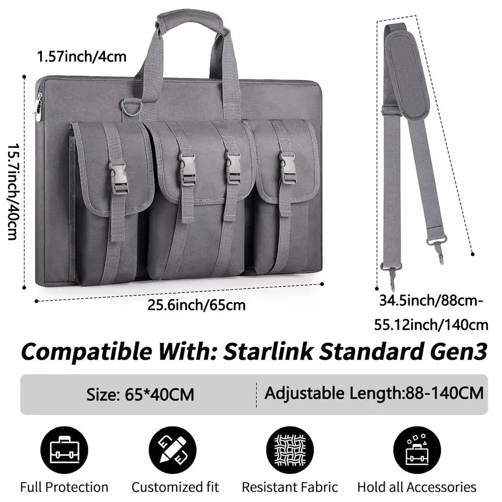 Protective Travel Bag for Starlink Gen 3 | Rugged Storage Case for RV & Camping - Tesla Exterior Accessories > Starlink