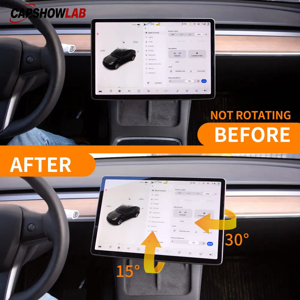 Rotating Screen Swivel Mount for 2024+ Tesla Model 3 Highland | Adjustable - Tesla Interior Accessories > Dashboard >